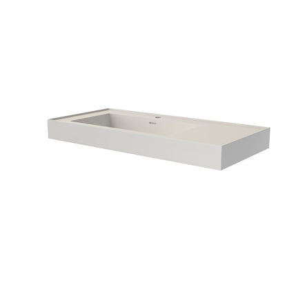 39 Inch White Solid Surface Bathroom Vanity