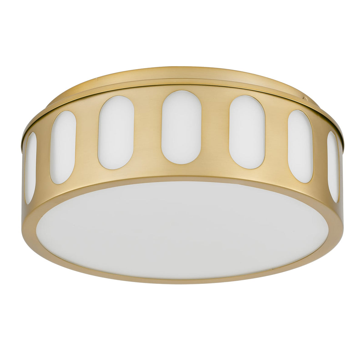 Antique Brass LED Flush Mount - Bedroom Lighting