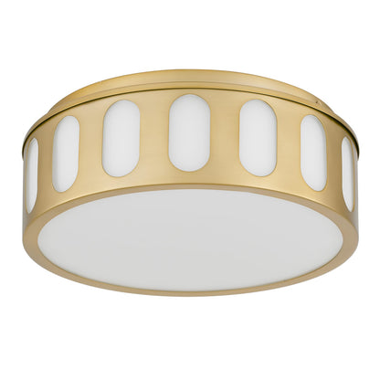 Antique Brass LED Flush Mount - Bedroom Lighting