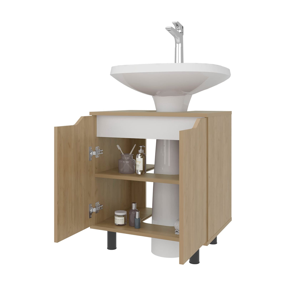 Bathroom Vanity with Storage - 24.8" Engineered Wood