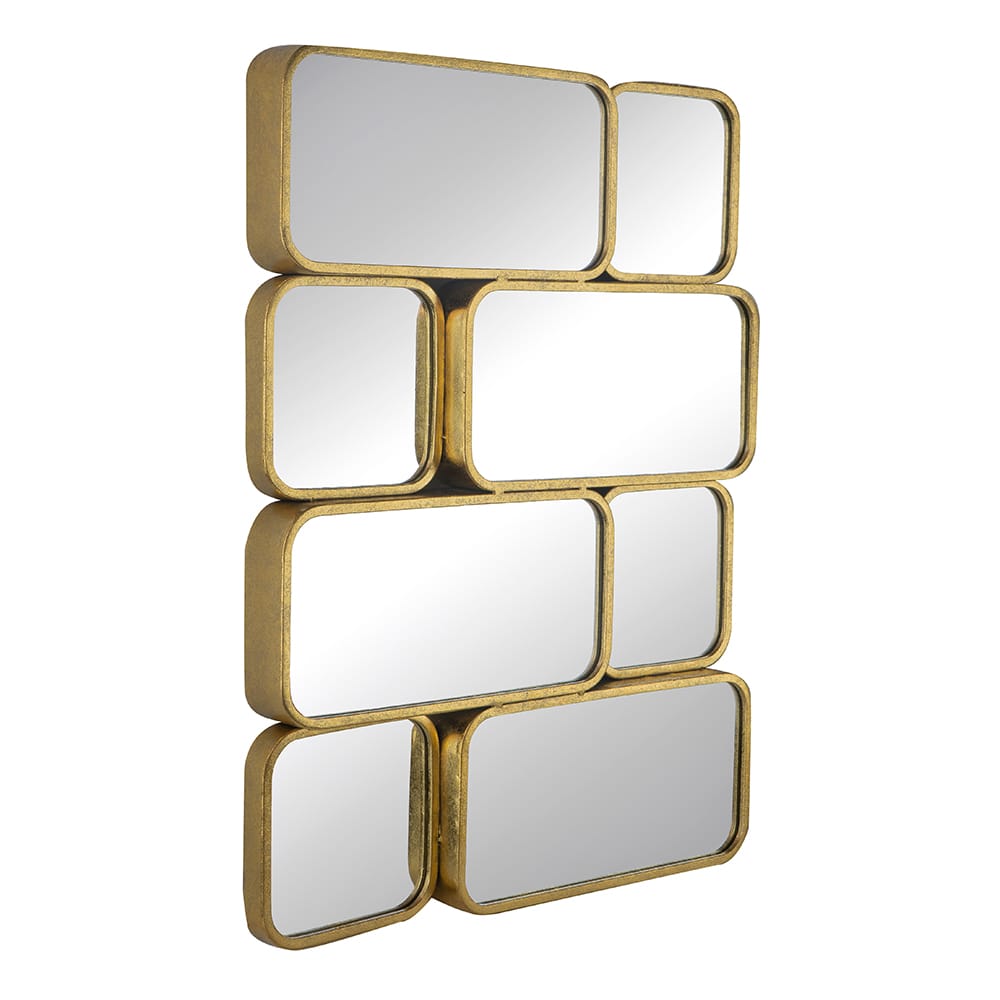 Gold Iron Mirror Set for Modern Bedroom Hallway Decor