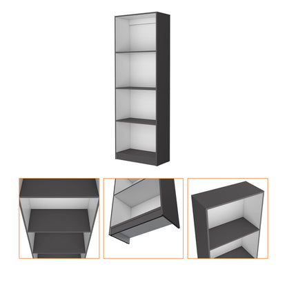 Sutton Bookcase with Tier Storage Shelves - Multicolored Display Unit