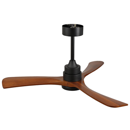 42 Inch Solid Wood Ceiling Fan with Lights Remote Control