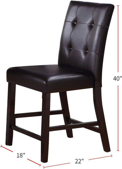 Contemporary Brown Dining Chairs - Set of 2 for Dining Room