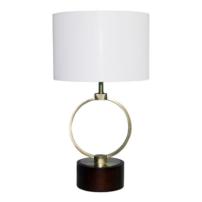 White Metal Table Lamp - Bedroom & Study Lighting