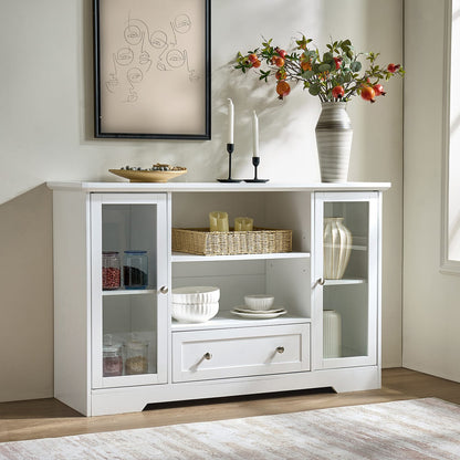 White Oak Storage Sideboard for Kitchen or Dining Room, 51" Wide