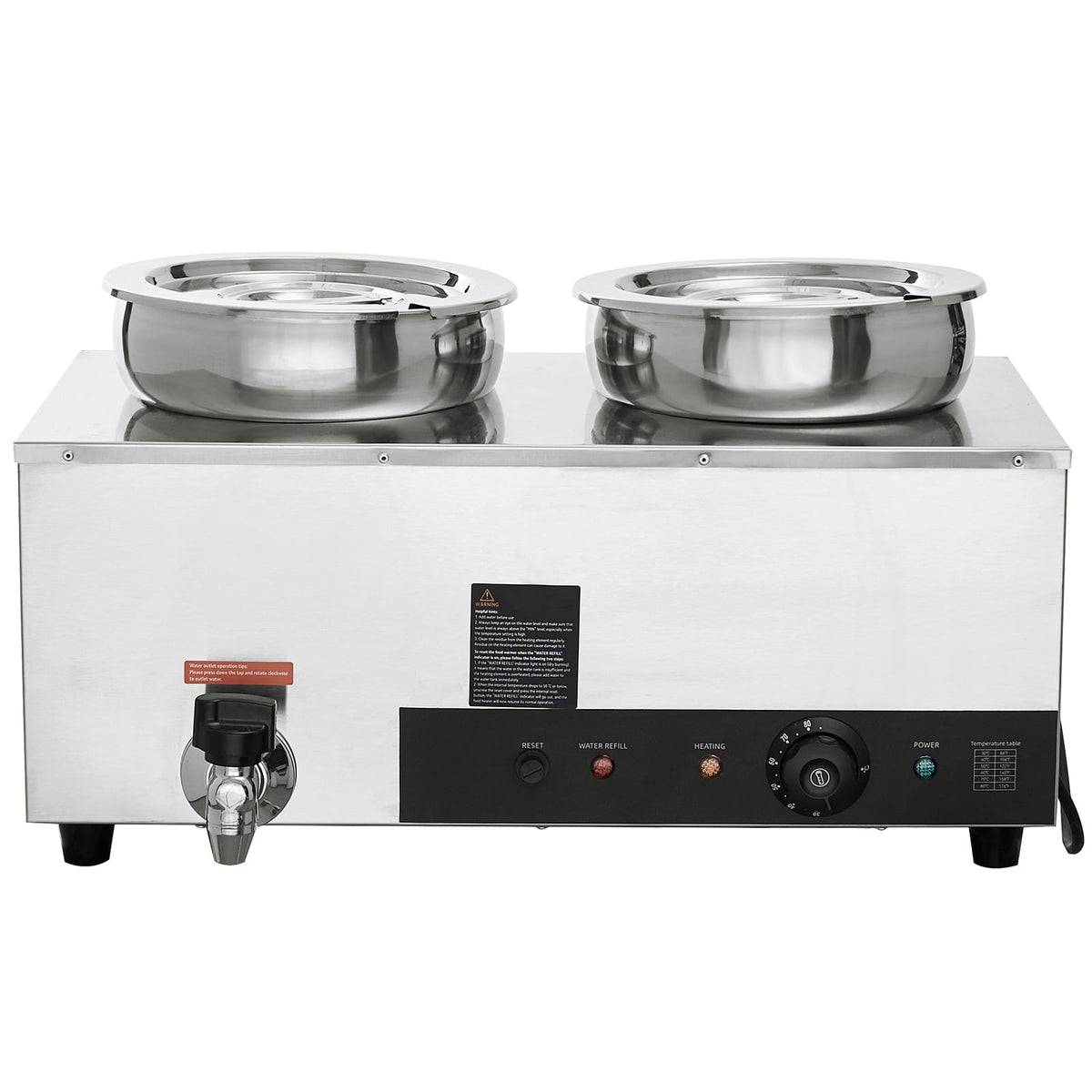 Stainless Steel Soup Warmer - 7.4QT Bain Marie