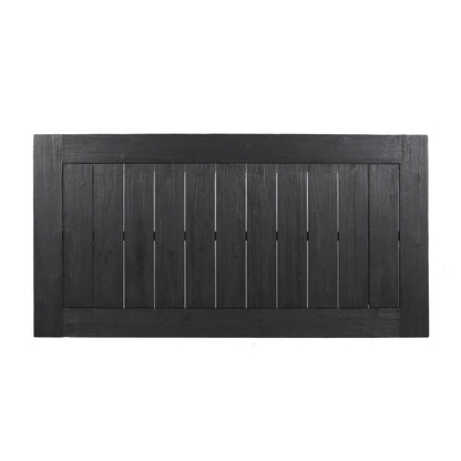 Dark Grey Acacia Wood Outdoor Dining Table for Patio