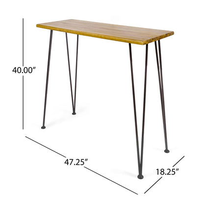 DENALI Industrial Acacia Wood Bar Set - 2 Stools, Brown