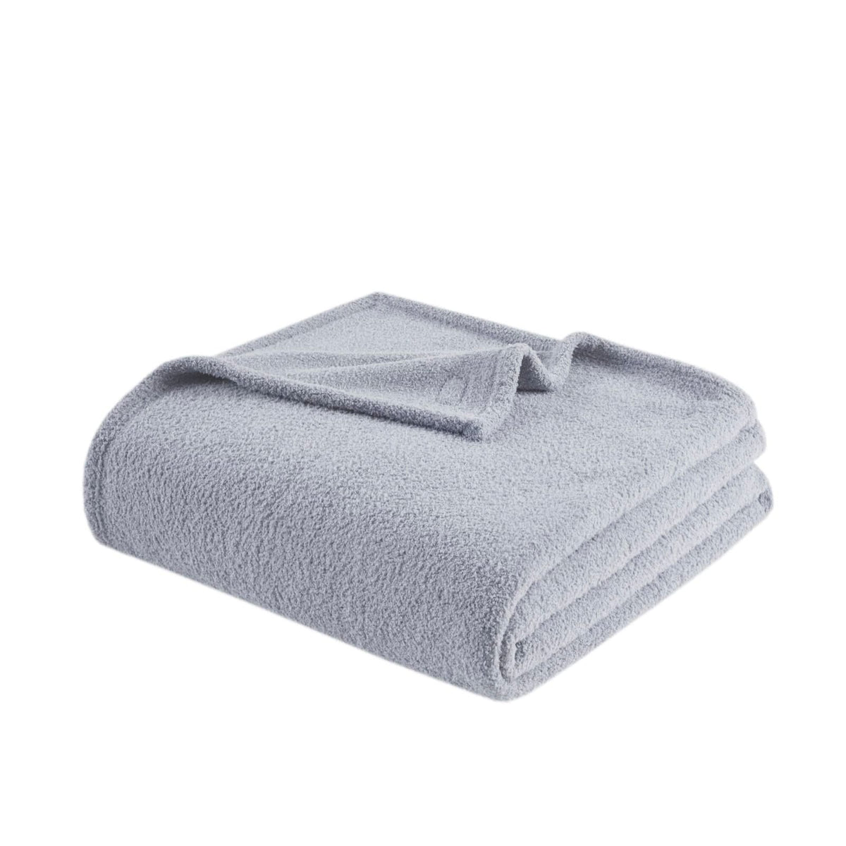 Grey Polyester Twin Size Blanket - Soft Feathersoft