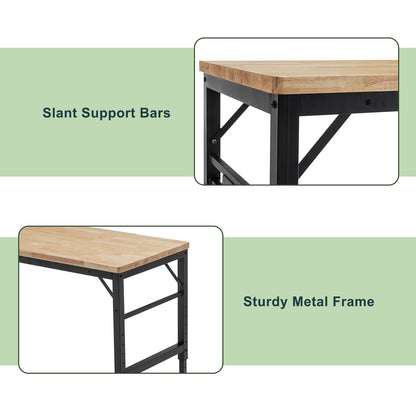 60" Adjustable Height Workbench with Power Outlets