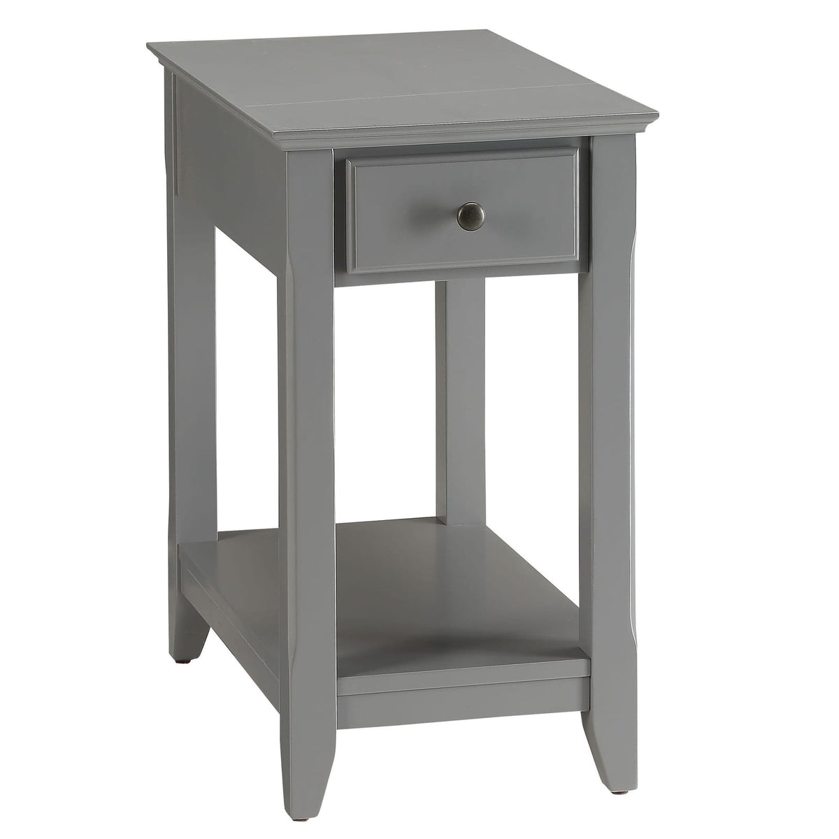 Grey Rectangular Accent Table with Storage