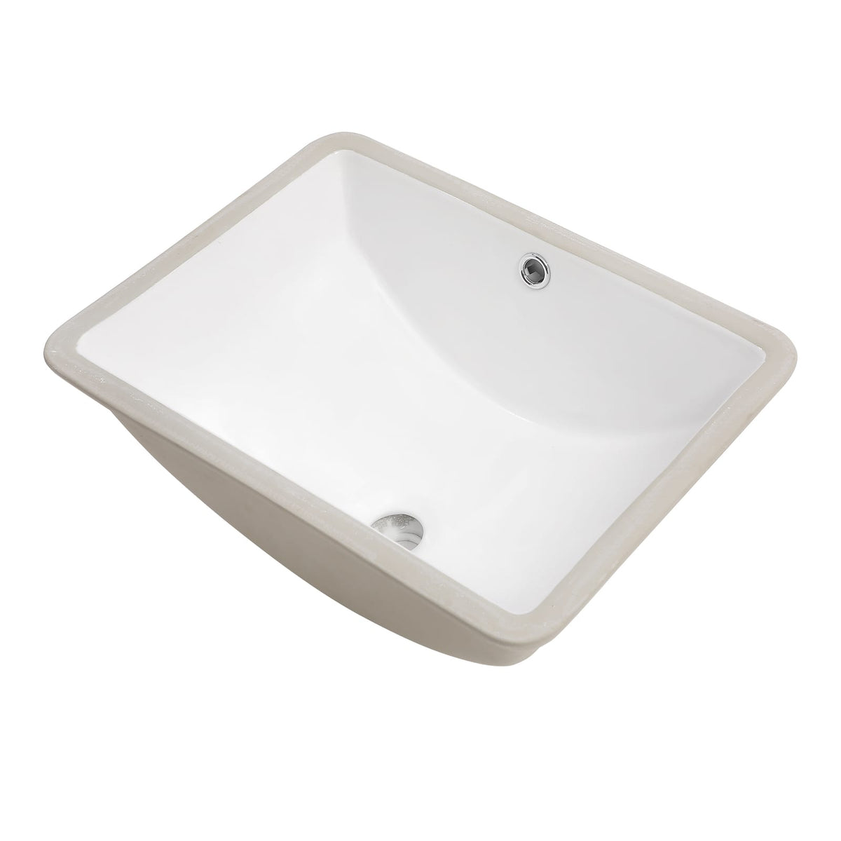 White Ceramic Bathroom Sink - Durable & Stain Resistant