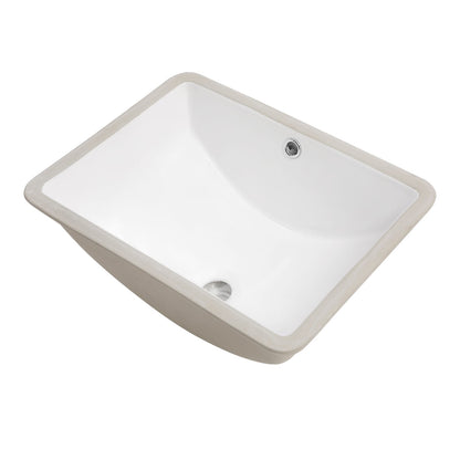White Ceramic Bathroom Sink - Durable & Stain Resistant