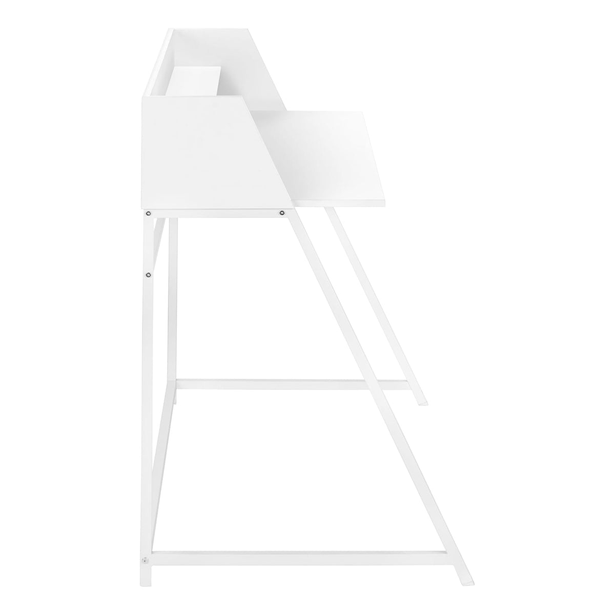 White Particle Board Computer Desk with Hutch for Home Office