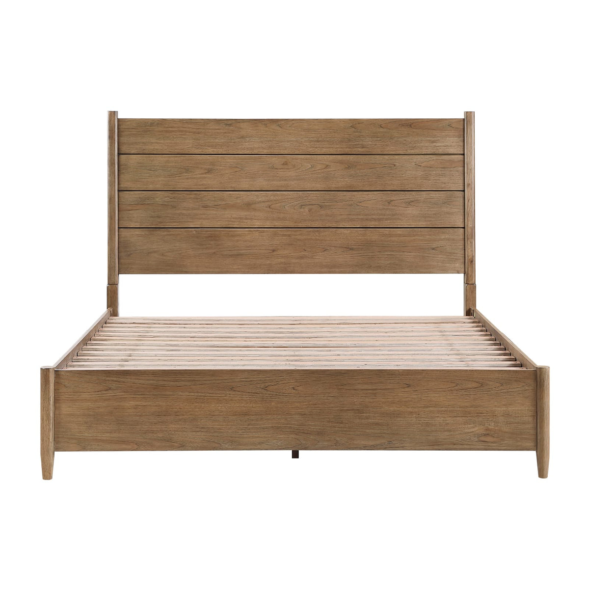 Queen Brown Wood Bed Frame Modern Bedroom