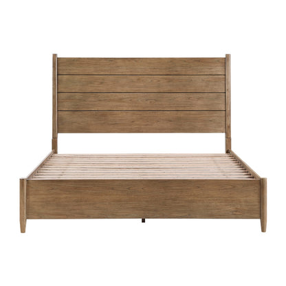 Queen Brown Wood Bed Frame Modern Bedroom