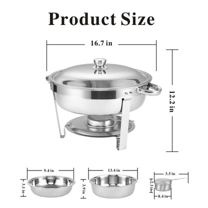 Stainless Steel Catering Chafing Dish - 6 Pack