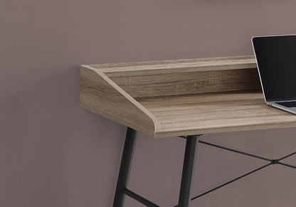 Taupe Computer Desk with Hutch - 48" L Workstation