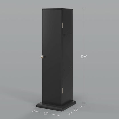 Black Engineered Wood Corner Bathroom Storage Cabinet Upgrade