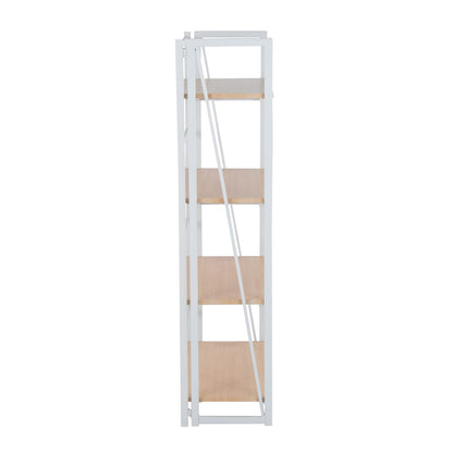 Contemporary Bookcase - Natural Wood Shelves