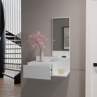 White Wall Mounted Cabinet - 13.7 x 23.6 x 36.2", Storage Unit