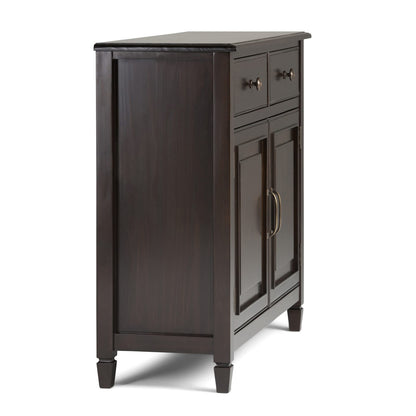 Connaught Solid Wood Entryway Storage Cabinet - Dark Brown