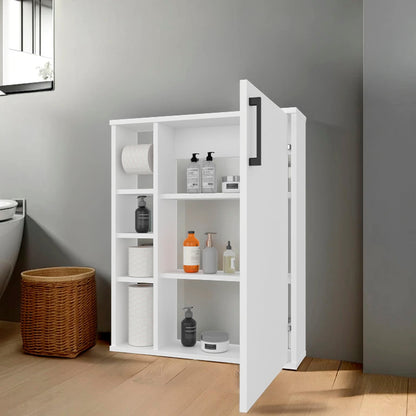 White Particle Board Bathroom Storage Cabinet with Melamine Finish