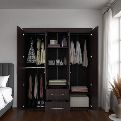Brown Engineered Wood Dresser - 59" Wide Storage