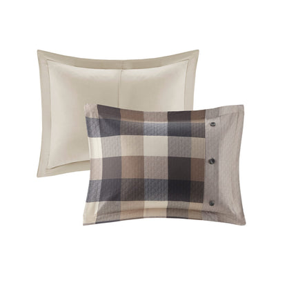 Queen Size Multicolor Herringbone Duvet Cover Set