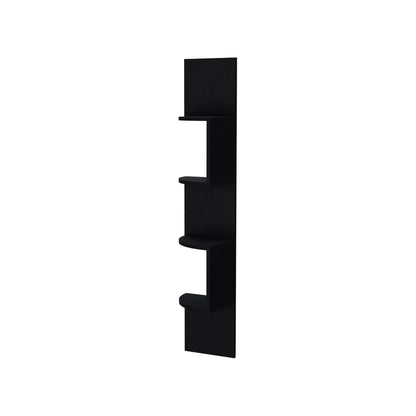 Wenge Floating Shelves - 4 Tier Display Unit for Living Room