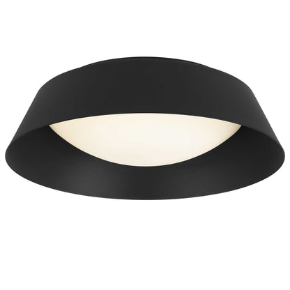 15 Inch Black Steel LED Flush Mount Light