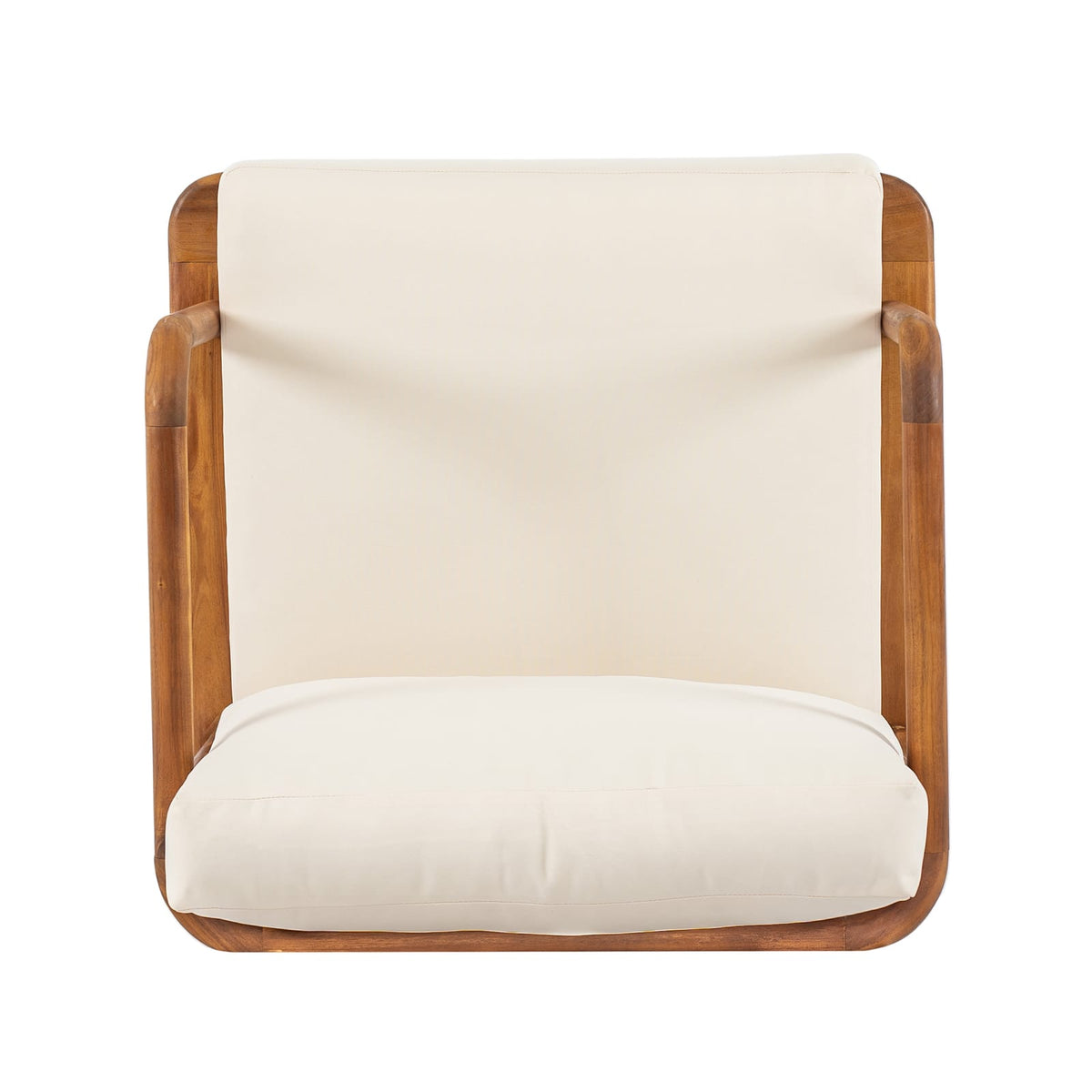 Cream Teak Acacia Club Chair with Cushions