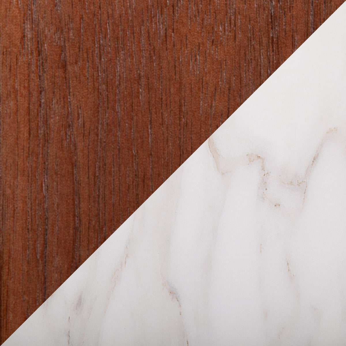 Walnut Wood Marble Dining Table - Seats 4