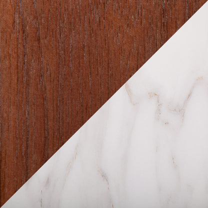 Walnut Wood Marble Dining Table - Seats 4