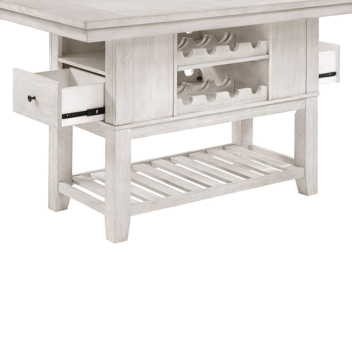 6-Person Rectangular Farmhouse Dining Table - Antique White