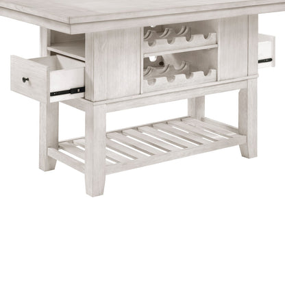 6-Person Rectangular Farmhouse Dining Table - Antique White