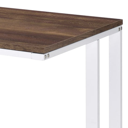 Tyrese Walnut & White Writing Desk - Work From Home Office