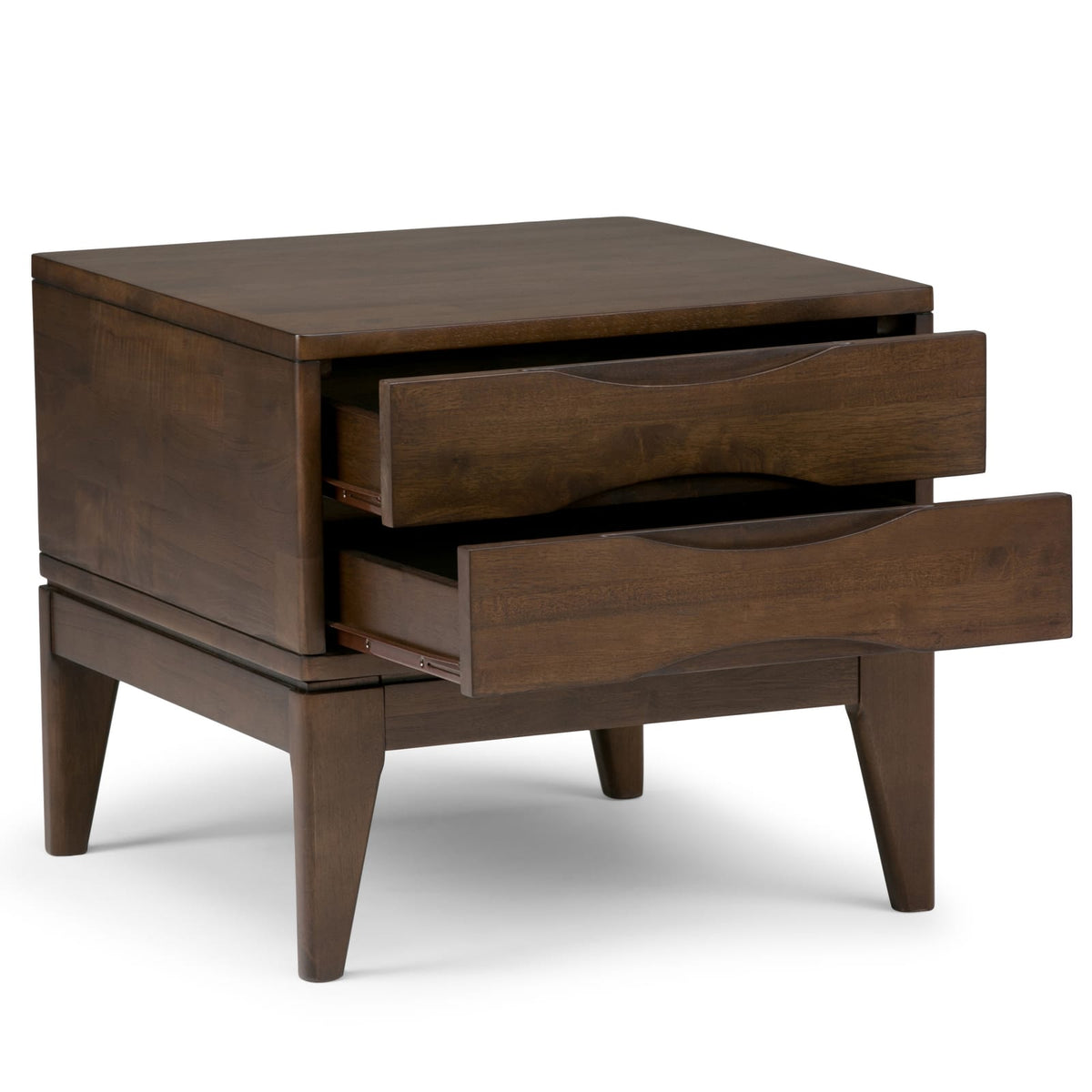 Dark Brown Wood End Table - 22" x 22" for Living Room