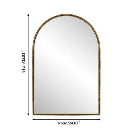 Arched Mirror - Gold Wall Decor for Bathroom & Living Room