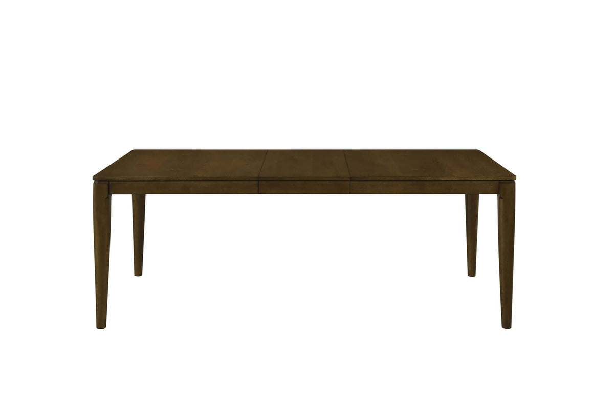 Modern Rectangle Dining Table - Seats 6, Brown Mix for Dining Room