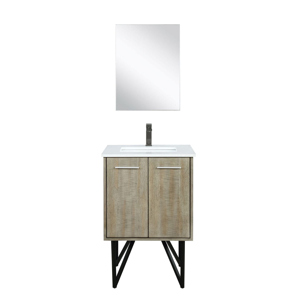 Acacia Wood Bathroom Vanity with Marble Top and Faucet Upgrade