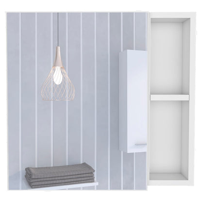 Viking Medicine Cabinet - White, 3 Shelves, Durable Particle Board