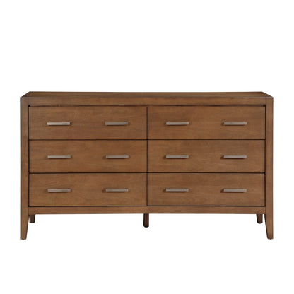 Light Brown 6-Drawer Dresser - Bedroom Furniture