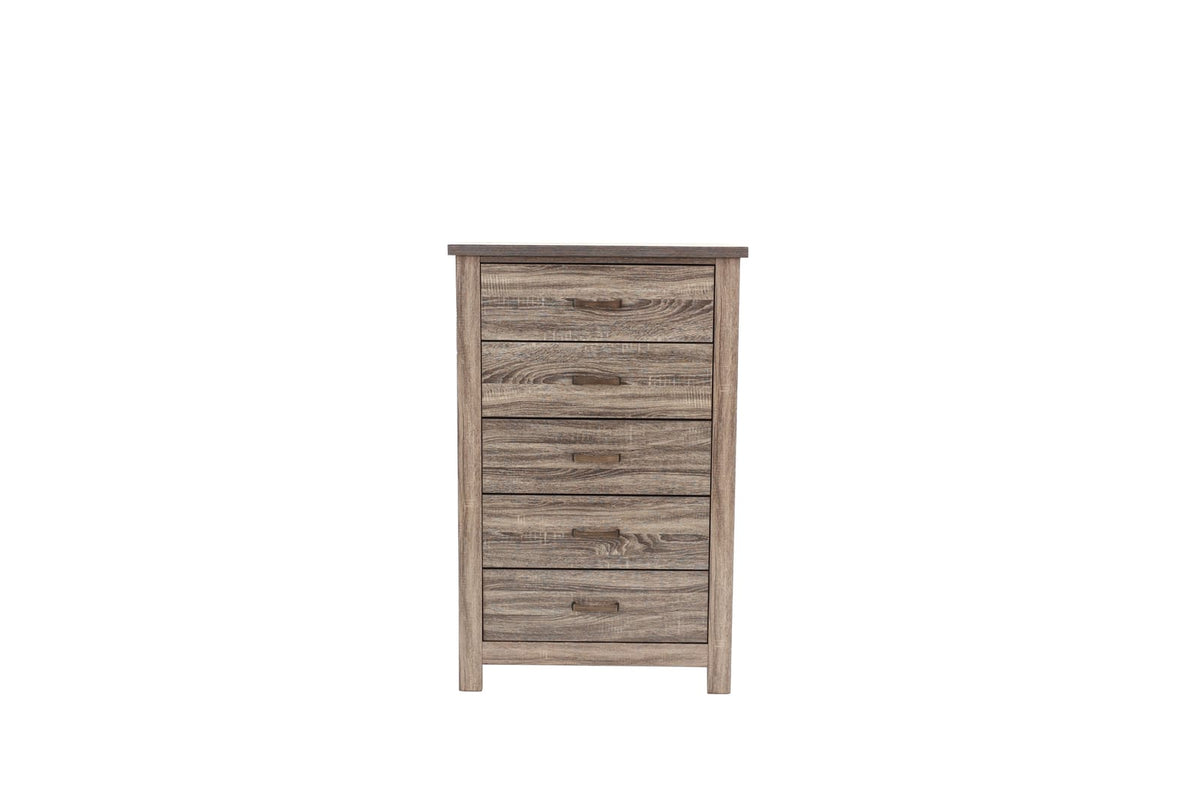 Natural Finish Bedroom Dresser - 34" W x 16" D x 49" H