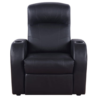 Black Genuine Leather Recliner - 32.75" Wide