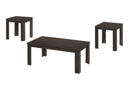 3 Piece Oak Coffee Table Set - Living Room Accent Table