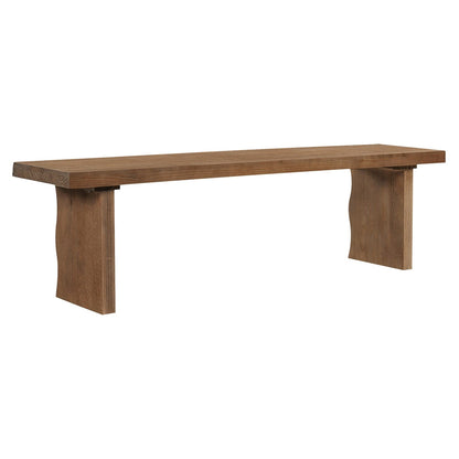 Indoor Pine Dining Bench - 62.9"L Solid Wood Seating, 350lbs Capacity