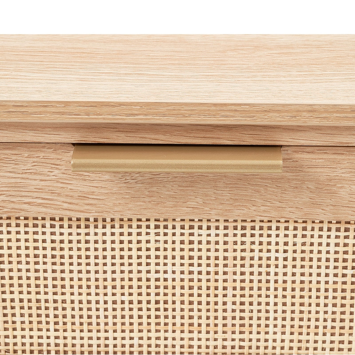 Rattan Console Table with 3 Drawers - Entryway, Living Room
