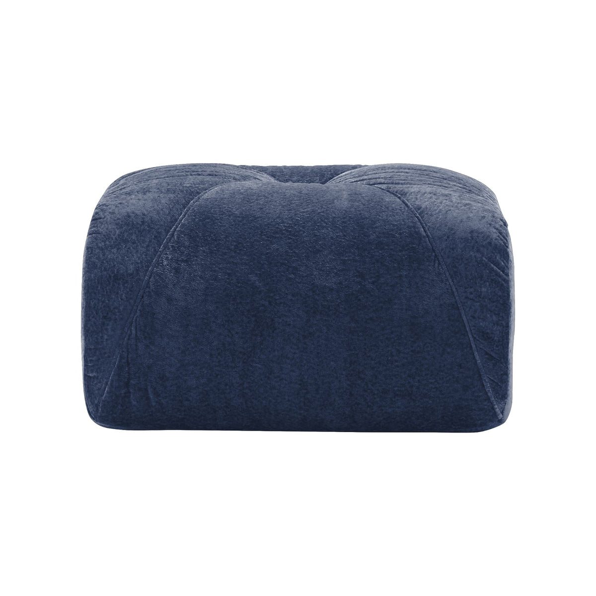 Blue Velvet Ottoman - Modern Sofa with Storage for Living Room